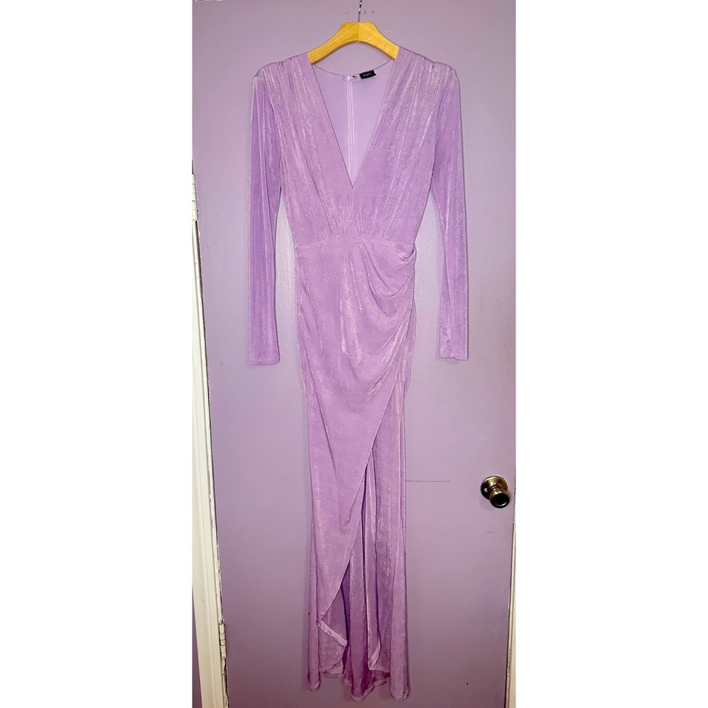 Lavender maxi dress, size small, used